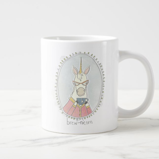 Caffeinated Cutie | Brew Unicorn Large Coffee Mug (Right)