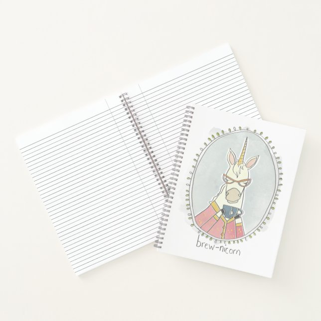 Caffeinated Cutie | Brew Unicorn Notebook (Inside)