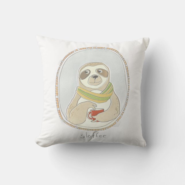 Caffeinated Cutie | Sloffee Cushion (Front)