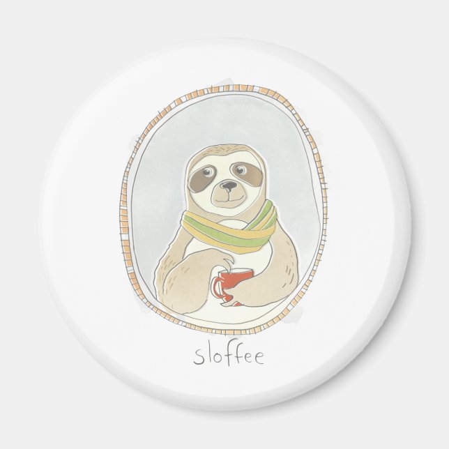 Caffeinated Cutie | Sloffee Magnet (Front)