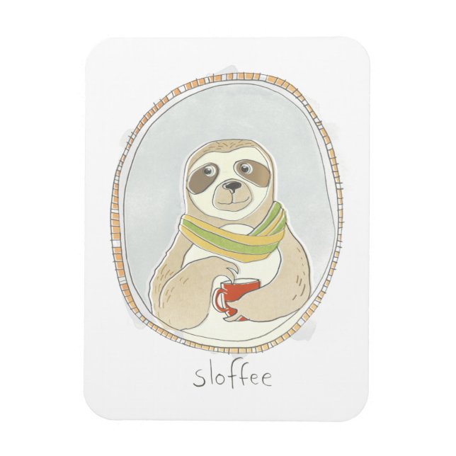 Caffeinated Cutie | Sloffee Magnet (Vertical)