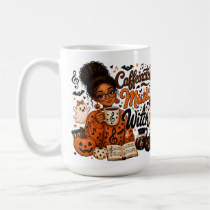 Caffeinated Music Witch Halloween Coffee Mug Gift
