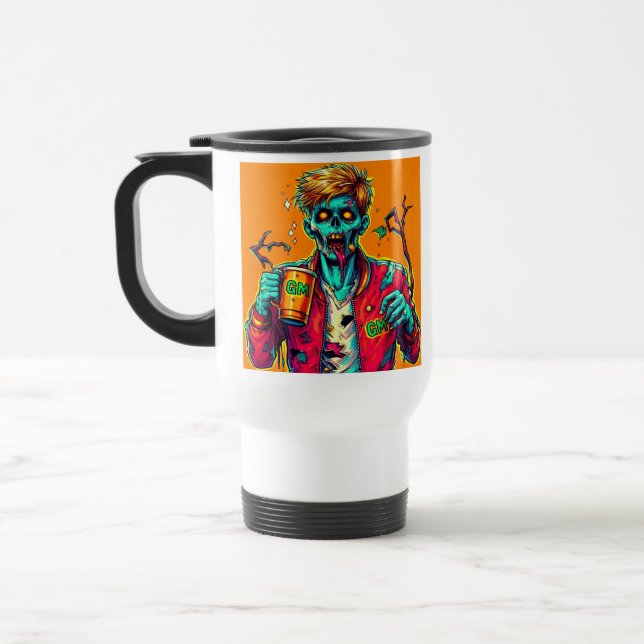 Caffeinated Zombies Travel Mug (Left)