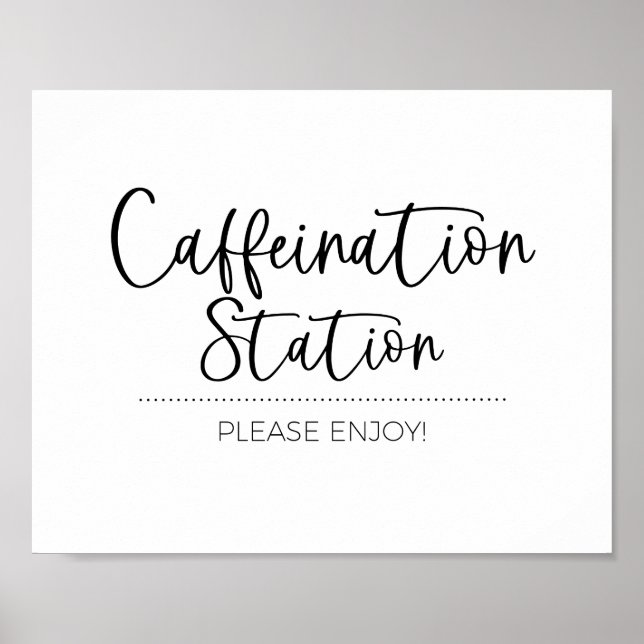 Caffeination Station, Coffee Espresso Bar Sign (Front)