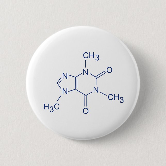 Caffeine 6 Cm Round Badge (Front)
