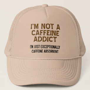 Caffeine Absorbent Funny Ball Cap Hat