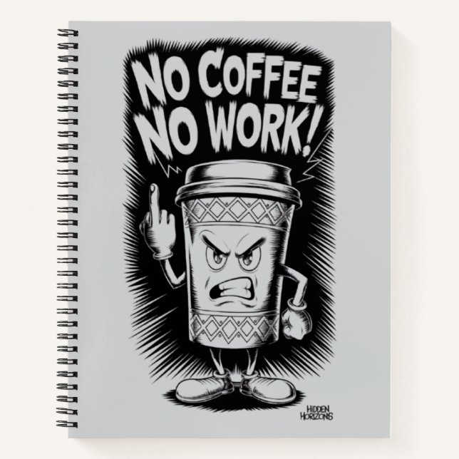 Caffeine addict humour notebook (Front)