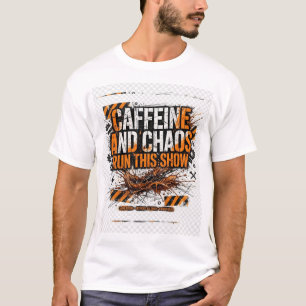 Caffeine and Chaos Run This Show ADHD Edition Tee