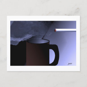 Caffeine and Nicotine Postcard Print by JHT