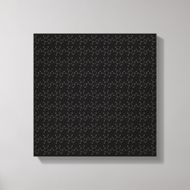 caffeine beans molecule canvas print (Front)