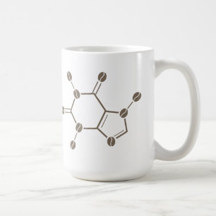 caffeine beans molecule coffee mug