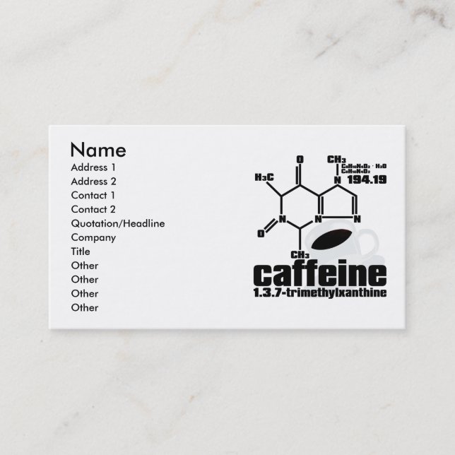 Caffeine Business Card (Front)