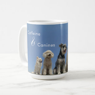 Caffeine & Canines.   Fun Modern Dog Lover Coffee Mug