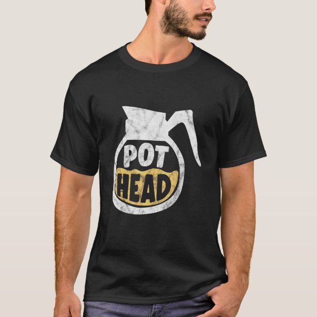Caffeine Cbd Coffee Cup Humour Pun T-Shirt (Front)