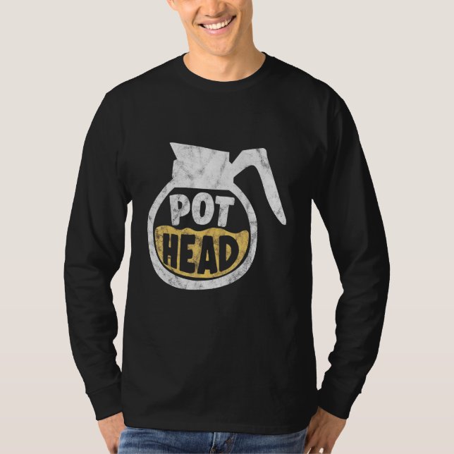 Caffeine Cbd Coffee Cup Humour Pun T-Shirt (Front)