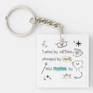 Caffeine Chaos Thank You SEN teacher special need Key Ring