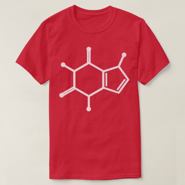 Caffeine Chemistry Structural Formula Molecule Cof T-Shirt (Design Front)