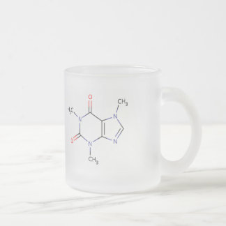 Caffeine Coffee Cup! Frosted Glass Coffee Mug
