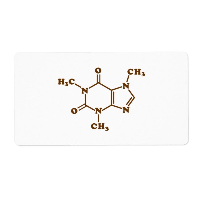 Caffeine Coffee Molecular Chemical Formula (Front)
