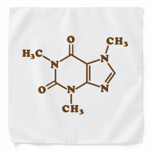 Caffeine Coffee Molecular Chemical Formula Bandana
