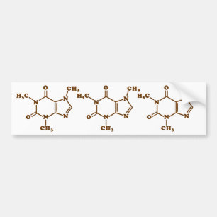 Caffeine Coffee Molecular Chemical Formula Bumper Sticker