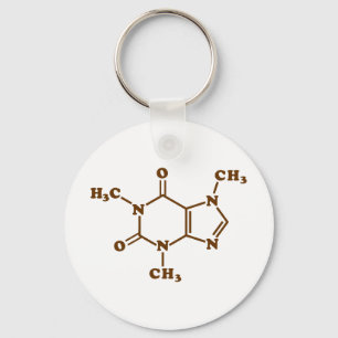 Caffeine Coffee Molecular Chemical Formula Key Ring