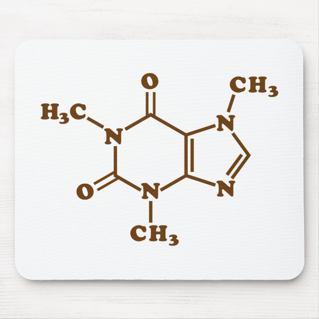 Caffeine Coffee Molecular Chemical Formula Mouse Mat (Front)