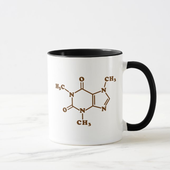 Caffeine Coffee Molecular Chemical Formula Mug (Right)