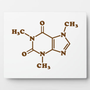 Caffeine Coffee Molecular Chemical Formula Plaque