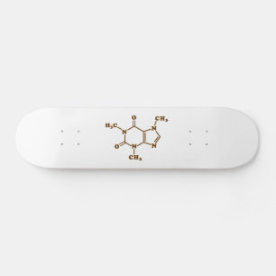 Caffeine Coffee Molecular Chemical Formula Skateboard