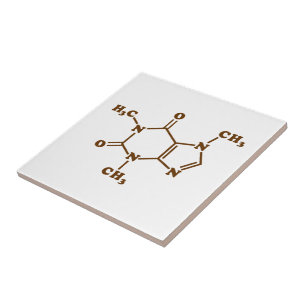 Caffeine Coffee Molecular Chemical Formula Tile