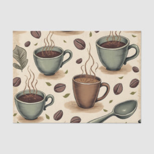 Caffeine Collage: Ephemera-Inspired Coffee Wrap Tissue Paper