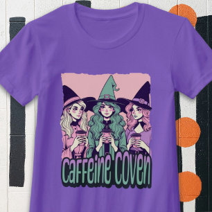 Caffeine Coven Pastel Halloween Witches Shirt
