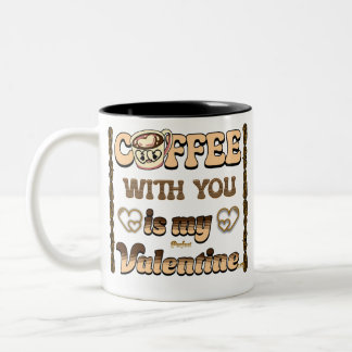 Caffeine Crush: Love Story in Every Sip Two-Tone Coffee Mug