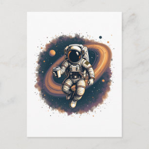 Caffeine Fuel For The Universe Coffee Lover Holiday Postcard