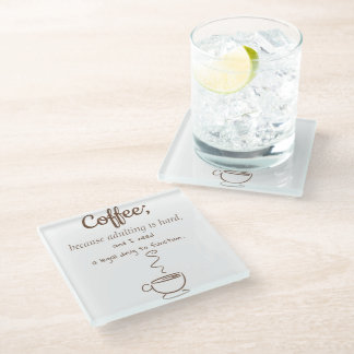Caffeine glass coaster