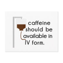 caffeine in IV, nurse humour