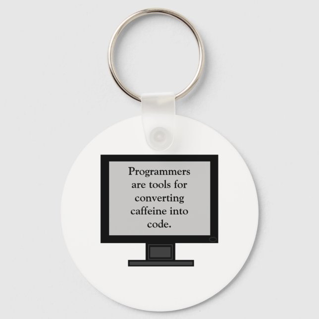 Caffeine into Code Keychain (Front)