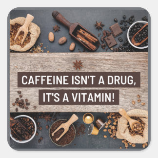 caffeine isn't square sticker