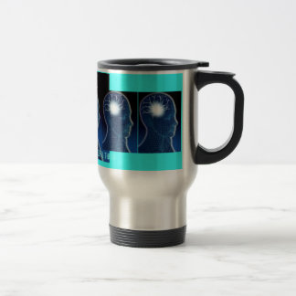 CAFFEINE ITS THE REAL THING. TRAVEL MUG