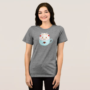Caffeine & Kindness Coffee Cup Sticker – Cute Tri-Blend Shirt