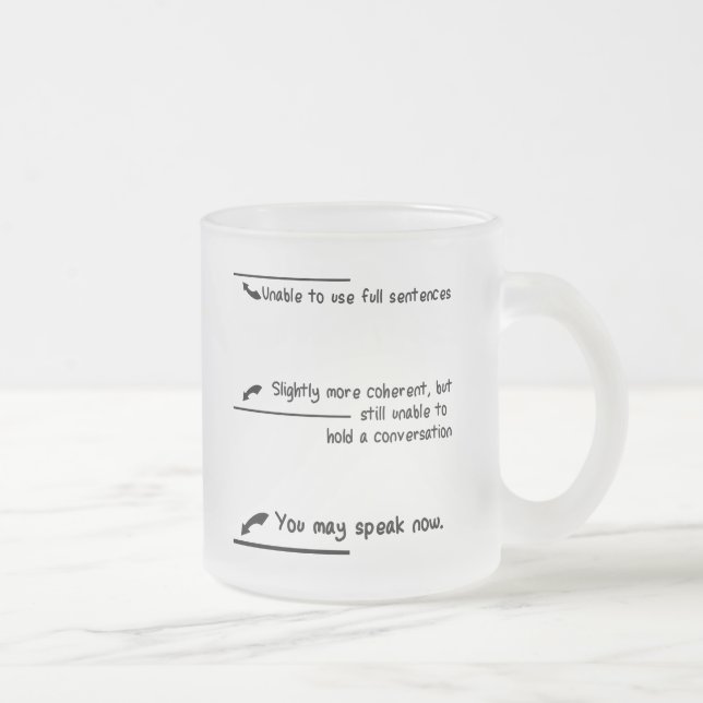 Caffeine Level Measurements Frosted Glass Coffee Mug (Right)