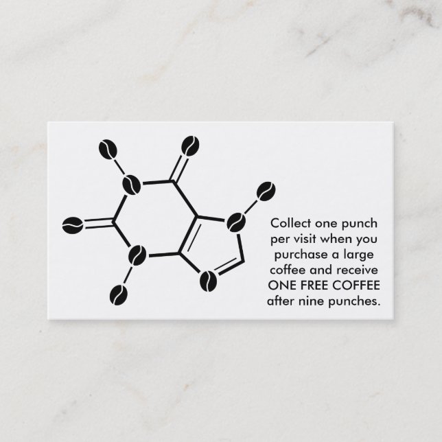caffeine molecular beans loyalty card (Front)