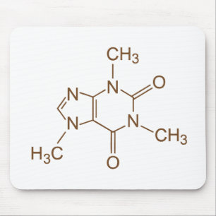 Caffeine Molecule Chemical Symbol Geek Nerd Mouse Mat
