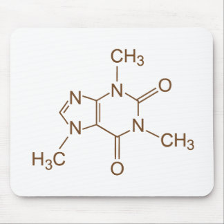 Caffeine Molecule Chemical Symbol Geek Nerd Mouse Mouse Mat