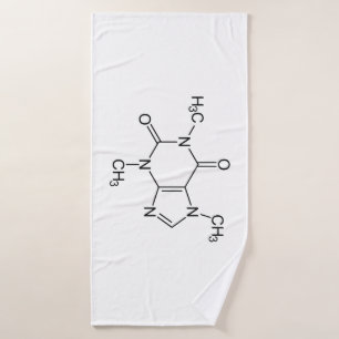Caffeine Molecule Chemistry Coffee Atoms Bath Towel