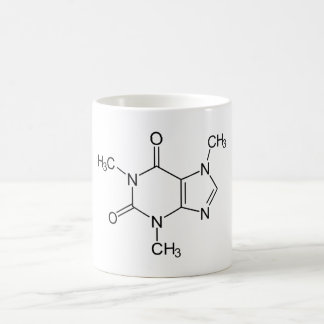 Caffeine Molecule Chemistry Coffee Atoms Coffee Mug
