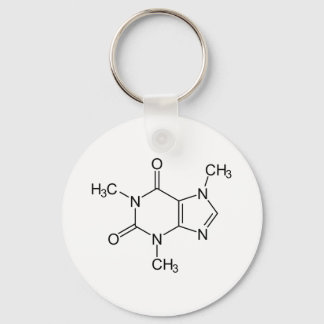Caffeine Molecule Chemistry Coffee Atoms Key Ring