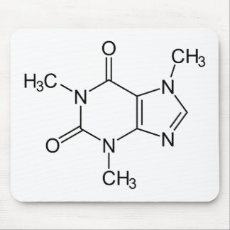 Caffeine Molecule Chemistry Coffee Atoms Mouse Mat