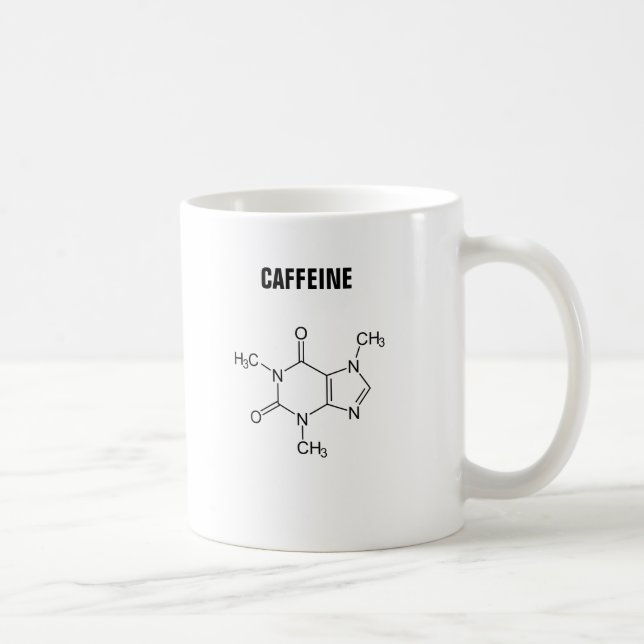 Caffeine Molecule Coffee Mug (Right)